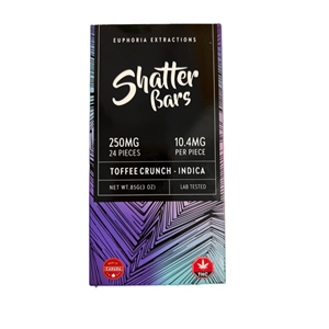 Shatter Bars - Toffee Crunch - Indica - 250mg THC