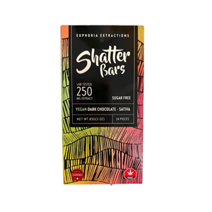 Shatter Bars - Vegan - Dark Chocolate - Sativa - 250mg