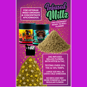 SOLVENT7ESS - 28g Milled Flower - Infused - Tropicana Kush - THC 55% - CBD <2%