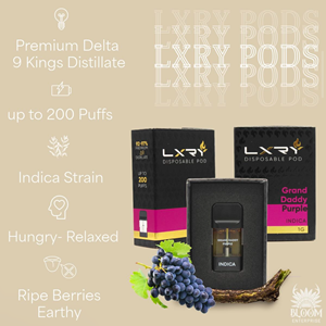 LXRY - Pods - Grand Daddy Purple - Indica - 1g