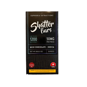 Shatter Bars - Milk Chocolate - Indica 1200mg THC