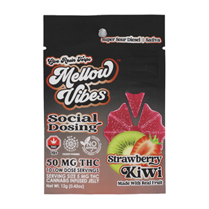 Mellow Vibes - 50mg - Strawberry Kiwi - Sativa