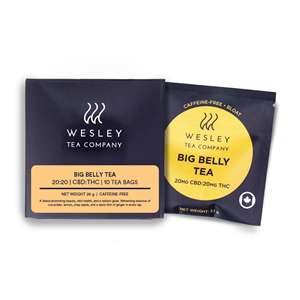 Wesley Tea Co. - Big Belly Tea 1:1 - 20mg THC / 20mg CBD - 10 Sachets