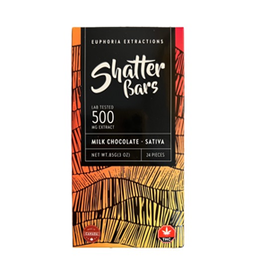Shatter Bars - Milk Chocolate - Sativa - 500mg