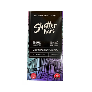 Shatter Bars - Milk Chocolate - Indica - 250mg THC