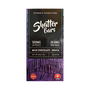 Shatter Bars - Milk Chocolate - Indica - 500mg